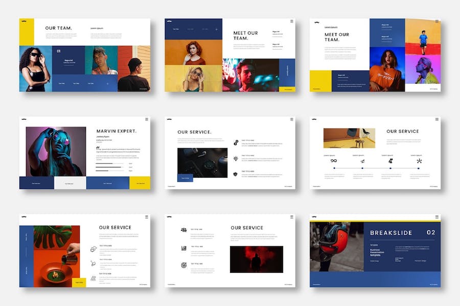 商务风设计展示PPT模板 - 顶尖PPT