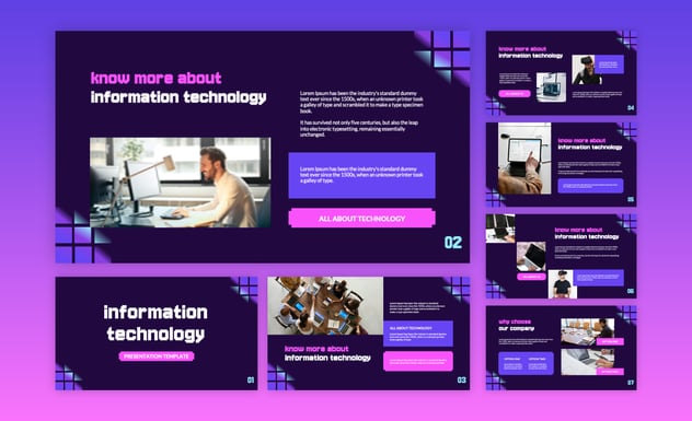 信息技术行业解决方案展示Keynote模板 - 顶尖PPT