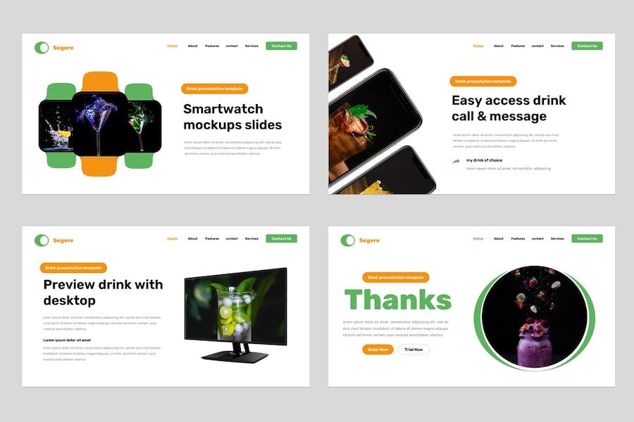 高级饮品饮料行业市场分析PPT模板 - 顶尖PPT