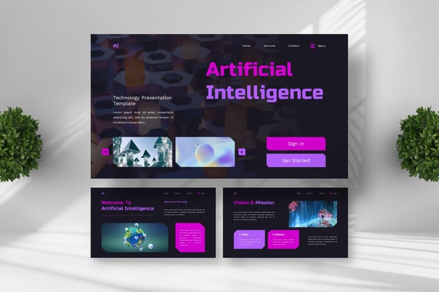 人工智能技术主题keynote模板 - 顶尖PPT
