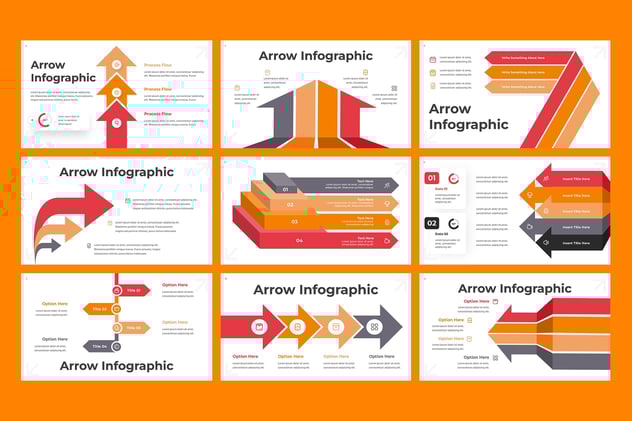 彩色箭头流程图形PPT模板 - 顶尖PPT