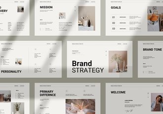 极简文艺风格品牌介绍PPT模板 - 顶尖PPT