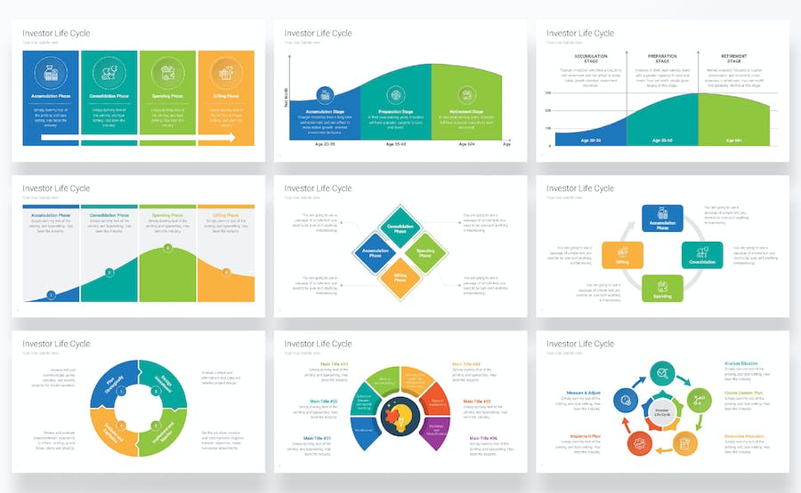 投资周期关系图形PPT模板 - 顶尖PPT
