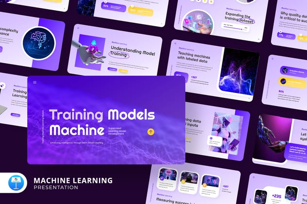 机器学习数据分析应用Keynote模板 - 顶尖PPT