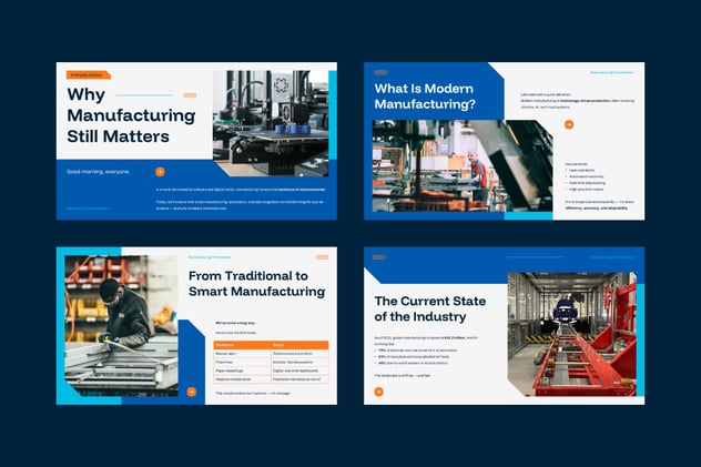 制造业项目成果展示PowerPoint模板 - 顶尖PPT