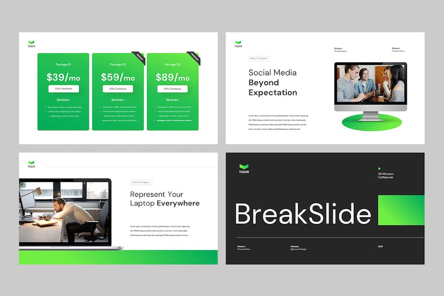 创意设计作品集视觉展示Keynote模板 - 顶尖PPT