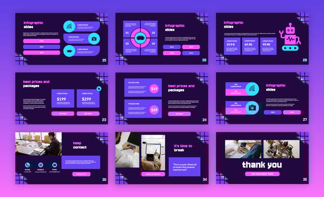 信息技术行业解决方案展示Keynote模板 - 顶尖PPT