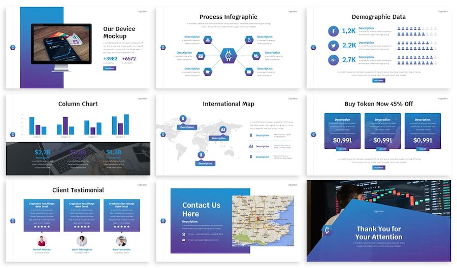 加密货币PowerPoint模板 - 顶尖PPT