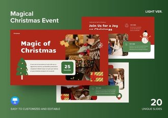 圣诞节魔幻活动演讲推介Keynote模板 - 顶尖PPT