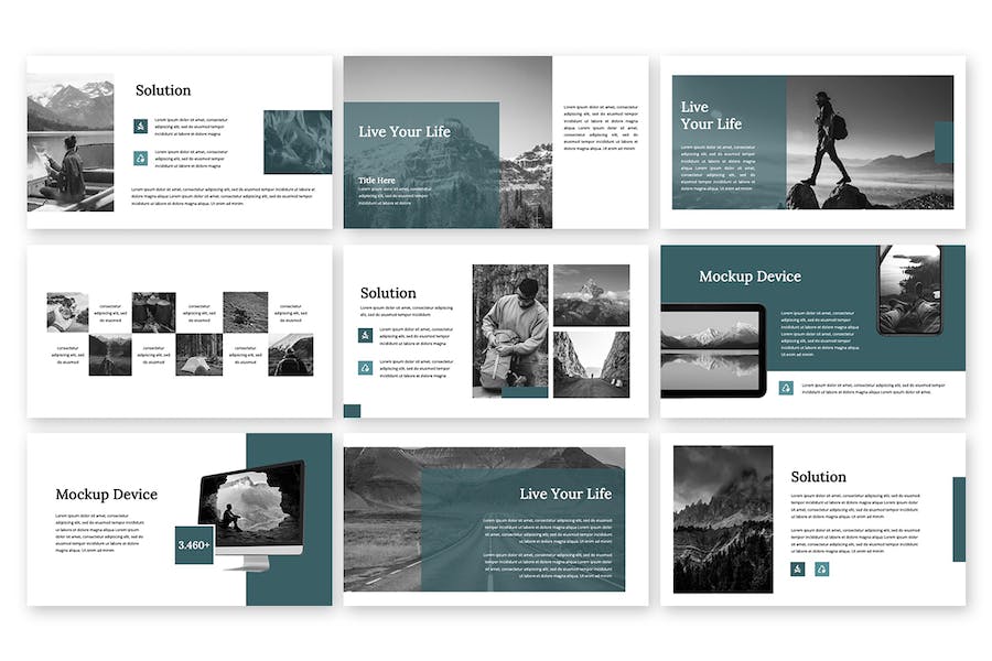 冒险旅游探索主题展示PPT模板 - 顶尖PPT