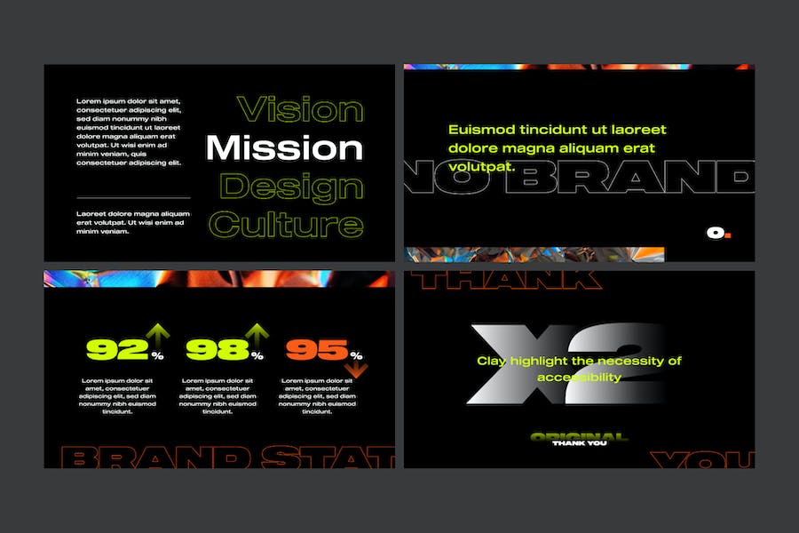 品牌创意大字报风格keynote模板 - 顶尖PPT