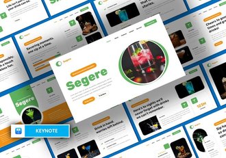 清新饮品饮料Keynote主题演讲 - 顶尖PPT