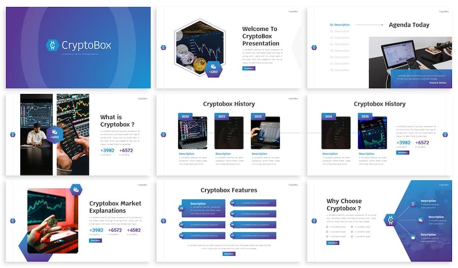 加密货币PowerPoint模板 - 顶尖PPT