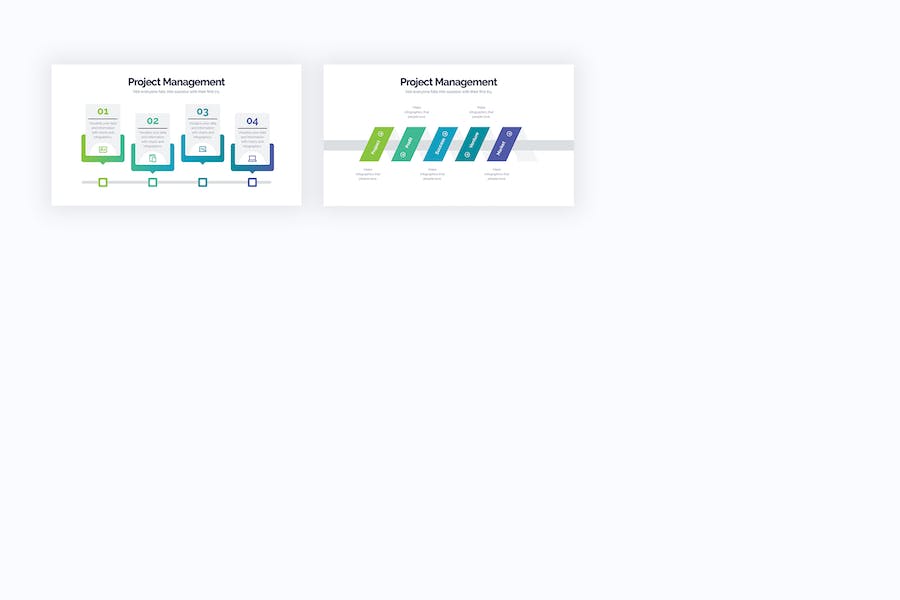 商业项目管理流程优化信息图形PPT模板 - 顶尖PPT