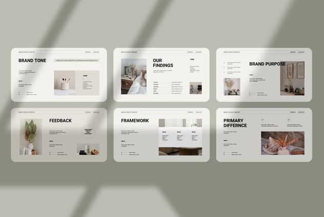 极简文艺风格品牌介绍PPT模板 - 顶尖PPT