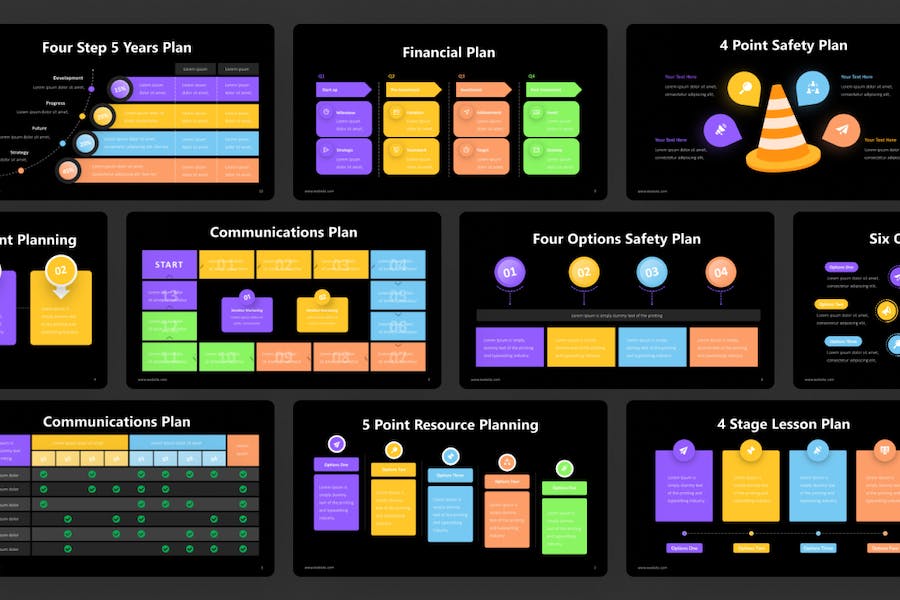 项目日程计划信息图表PPT模板 - 顶尖PPT