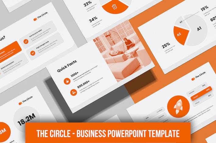 创意圆形商务多用途PPT模板 - 顶尖PPT