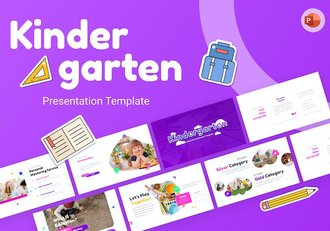 创意精美幼稚园生活展示教育培训课件通用PPT模板 - 顶尖PPT