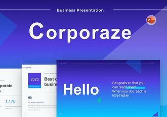 蓝色公司介绍企业合作商业计划多用途商业PPT模板 - 顶尖PPT