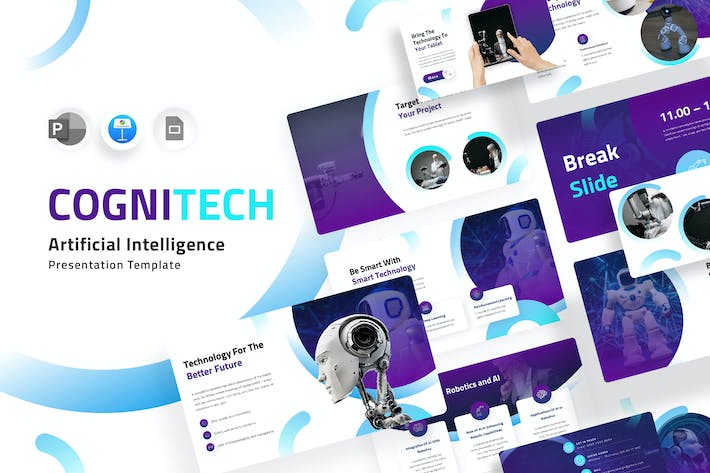 认知技术人工智能方案Keynote模板 - 顶尖PPT