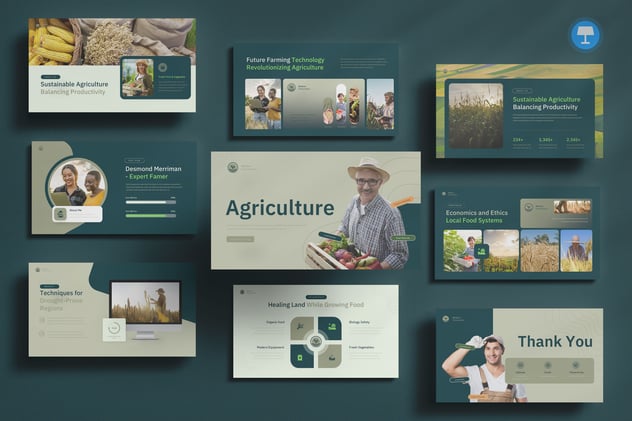 农业主题演讲keynote模板 - 顶尖PPT