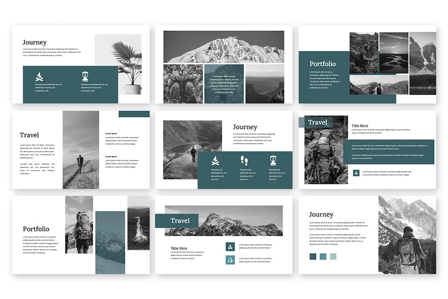 冒险旅游探索主题展示PPT模板 - 顶尖PPT