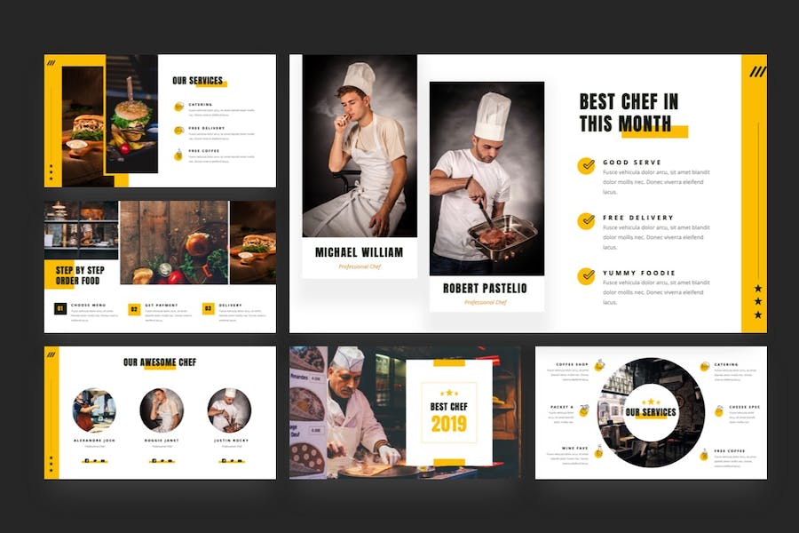 美味的食品和饮料keynote模板 - 顶尖PPT