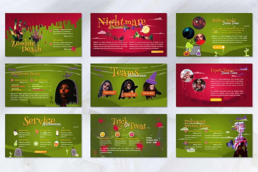 万圣节活动派对策划宣传PPT模板 - 顶尖PPT