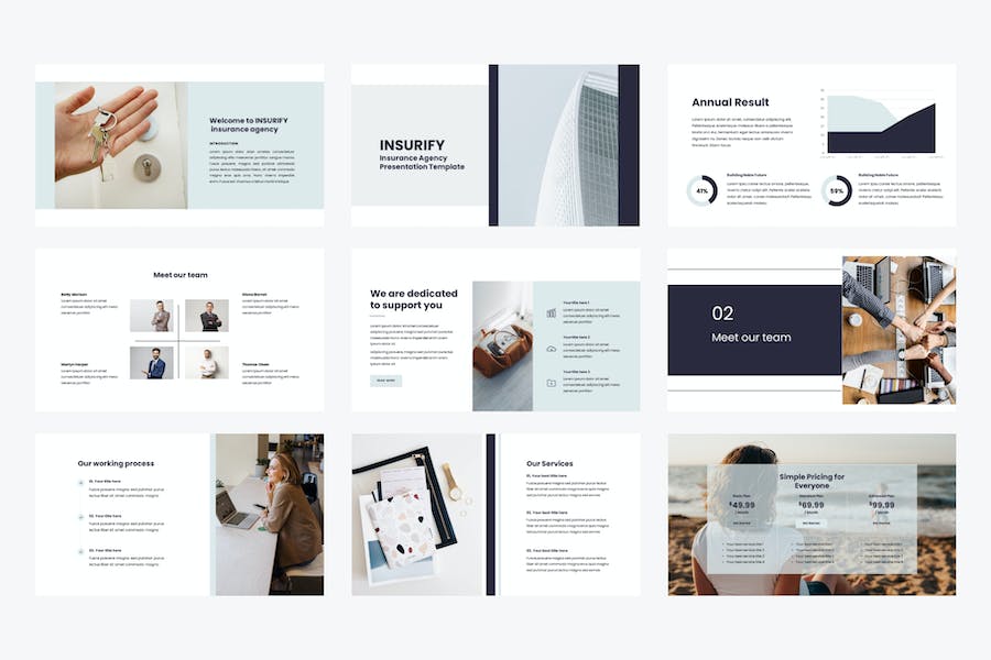 保险产品介绍公司业务展示客户方案PPT模板 - 顶尖PPT