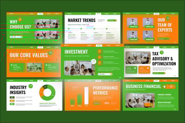 财税行业财务代理服务介绍PPT模板 - 顶尖PPT