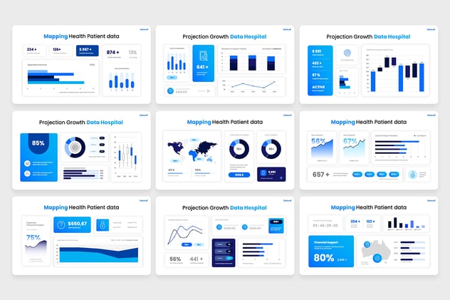 医疗行业数据仪表板PPT模板 - 顶尖PPT