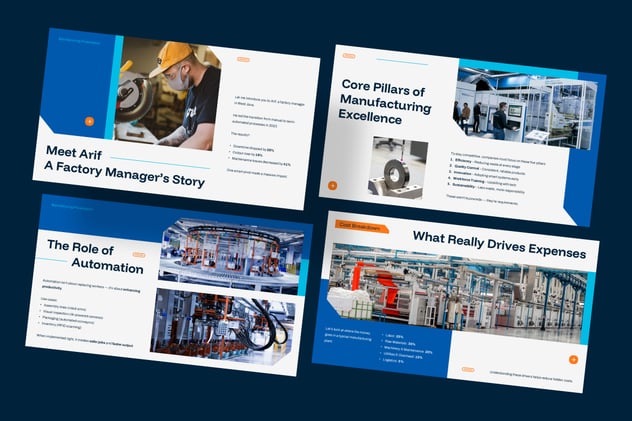 制造业项目成果展示PowerPoint模板 - 顶尖PPT