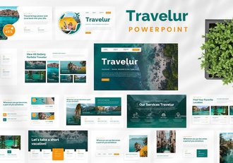 旅游旅行线路推介目的地攻略PPT模板 - 顶尖PPT