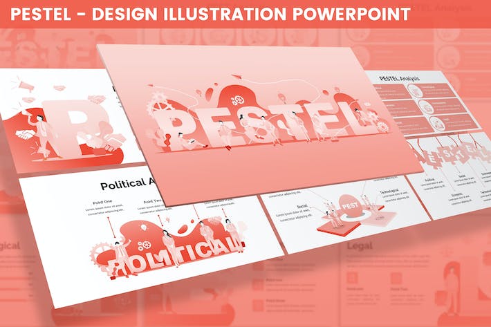 粉彩设计艺术风格插画PPT模板 - 顶尖PPT