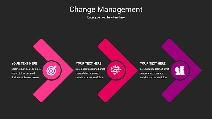 变更管理深色主题Keynote模板 - 顶尖PPT
