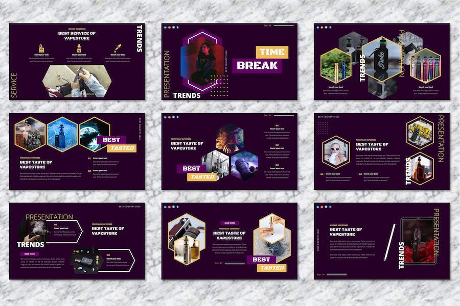 电子烟产品介绍展示PPT模板 - 顶尖PPT