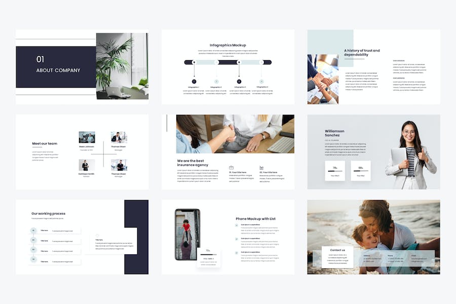 保险产品介绍公司业务展示客户方案PPT模板 - 顶尖PPT