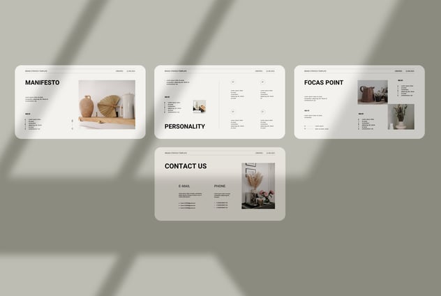 极简文艺风格品牌介绍PPT模板 - 顶尖PPT