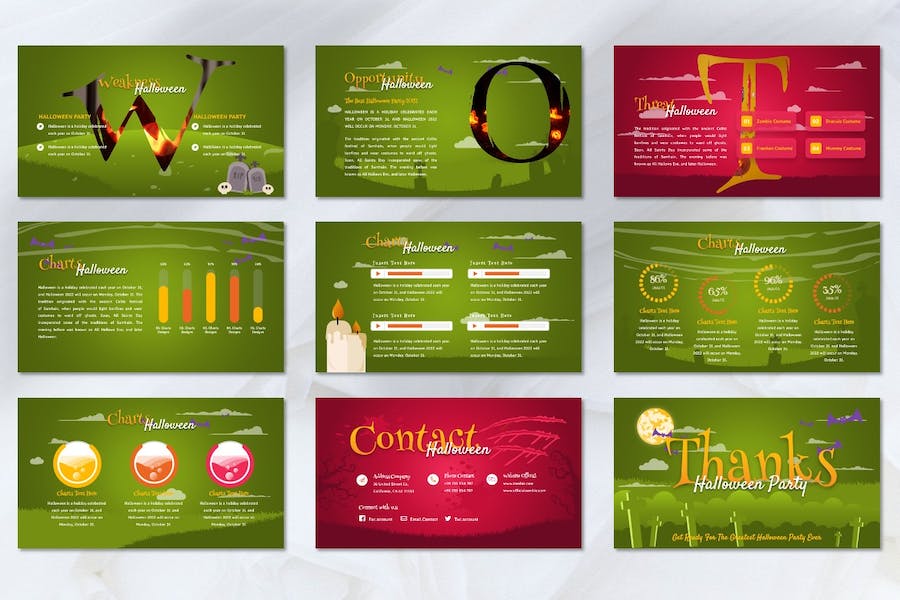 万圣节活动派对策划宣传PPT模板 - 顶尖PPT