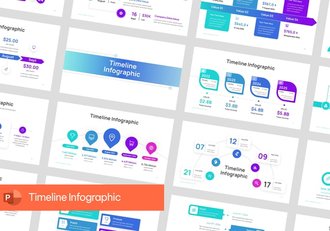 创意可视化时间轴信息图形PPT模板 - 顶尖PPT