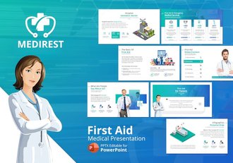 医疗相关机构急救培训组织PPT模板 - 顶尖PPT