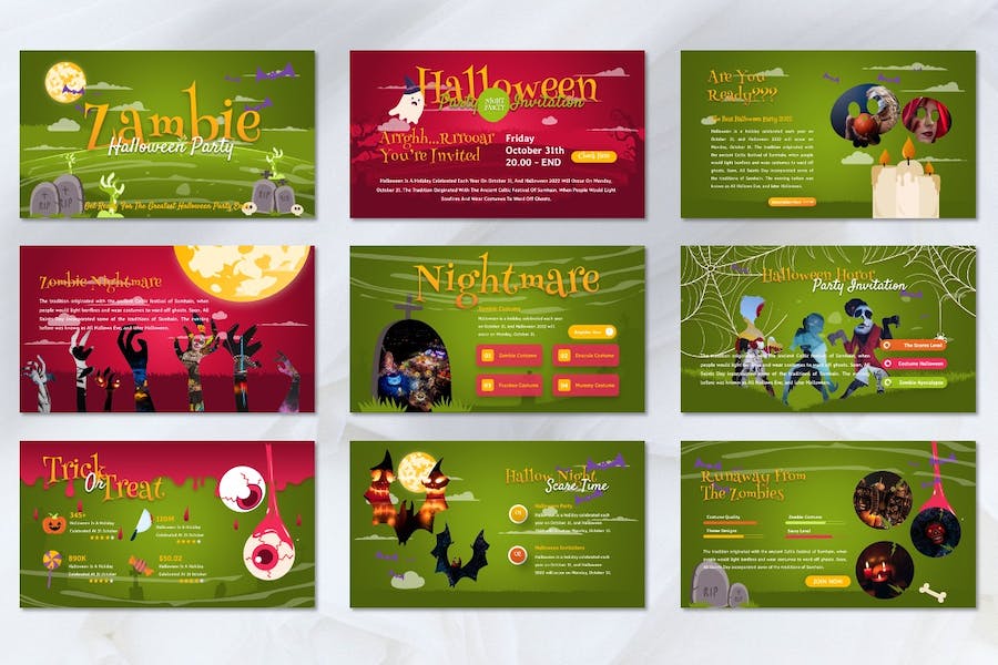 万圣节活动派对策划宣传PPT模板 - 顶尖PPT