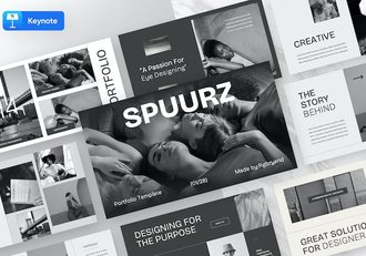 欧美风产品组合与作品集Keynote模板 - 顶尖PPT