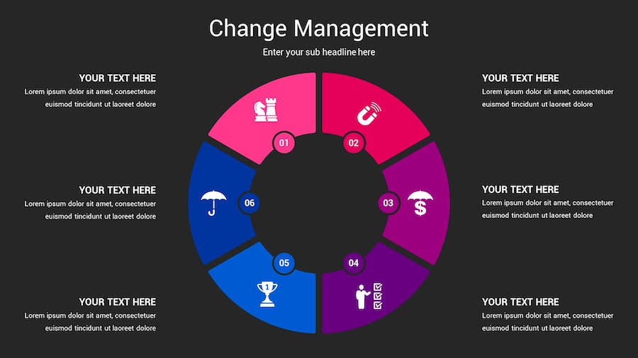 变更管理深色主题Keynote模板 - 顶尖PPT