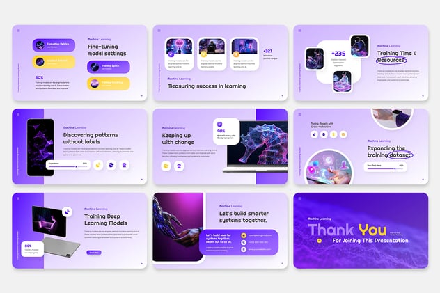 机器学习数据分析应用Keynote模板 - 顶尖PPT