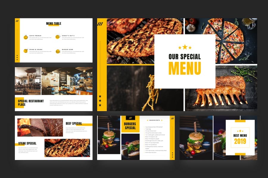 美味的食品和饮料keynote模板 - 顶尖PPT