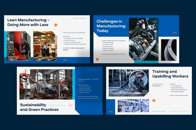 制造业项目成果展示PowerPoint模板 - 顶尖PPT