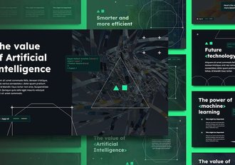 人工智能虚拟现实技术应用PPT模板 - 顶尖PPT