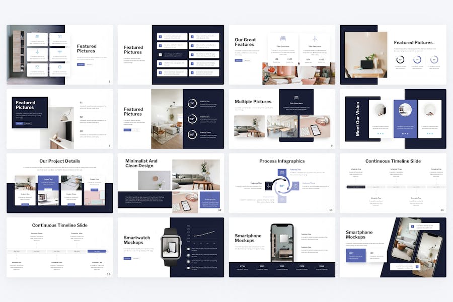 极简室内设计展示产品营销策划商业PPT模板 - 顶尖PPT