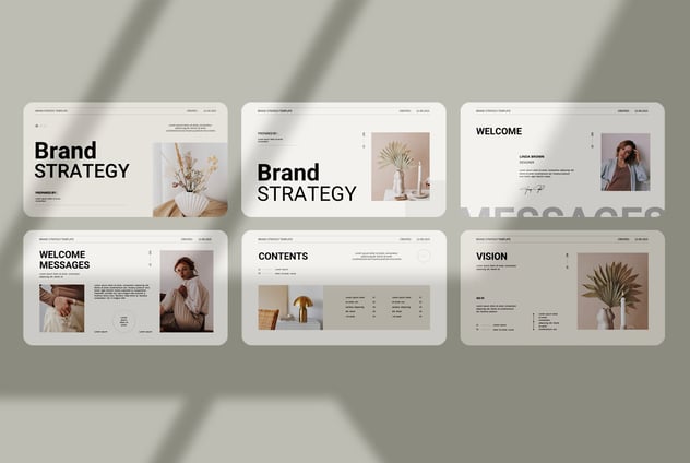 极简文艺风格品牌介绍PPT模板 - 顶尖PPT